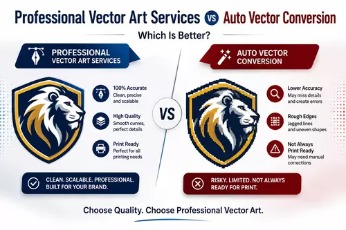 Auto vector conversion may be fast, but is it the right choice for your artwork? This guide explains the differences between Professional Vector Art Services and automated tools, helping businesses choose the best option for print-ready logos, scalable graphics, and long-term brand consistency.
