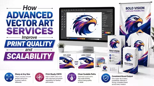 Want crisp, scalable artwork for every print project? This blog explores how Advanced Vector Art Services help businesses create print-ready graphics that maintain quality across business cards, signage, apparel, packaging, and promotional products.