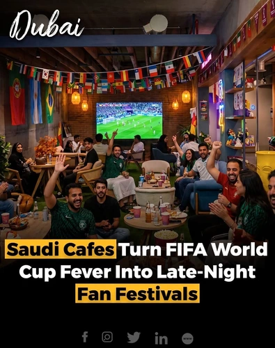Football fever has swept across Saudi Arabia as cafes across the Kingdom transform into lively FIFA World Cup viewing hubs. Despite the late-night kickoffs due to the tournament being hosted in the US, Mexico, and Canada, cafe owners are expecting strong turnout from passionate football fans.
