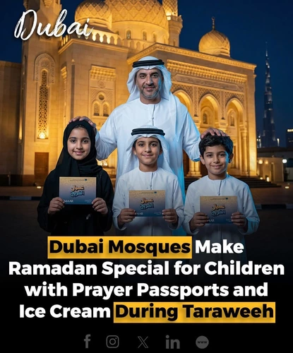 Dubai’s ‘Eyal Al Fareej’ Ramadan initiative is delighting children across the city. Kids aged 6–12 visit over 300 mosques, collecting stamps in special ‘passports’ after Taraweeh prayers.