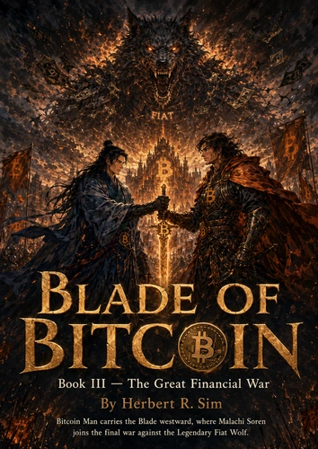 Blade Of Bitcoin (Book Three): The Great Financial War (2022); by Herbert R Sim, commonly known as 'The Bitcoin Man®'.