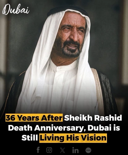Sheikh Rashid bin Saeed Al Maktoum’s vision helped shape the Dubai we know today. As ruler from 1958 to 1990, he invested in major infrastructure, including Dubai Creek, the airport, roads and ports, long before the emirate became a global hub.