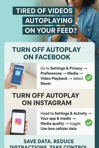 Take control of your feed! 🚫📹 Stop autoplay, save data, and enjoy a distraction-free scrolling experience. ✅✨