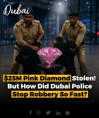 Dubai police recovered a $25 million pink diamond just hours after it was stolen, showing the city’s quick and efficient law enforcement. The diamond, brought from Europe by a trader, was taken by a crime gang pretending to be a potential wealthy buyer. The police acted fast, tracking down the thieves and ensuring the valuable gem was safely returned.