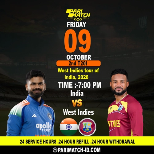 PariMatch: India vs West Indies 2nd T20I Live Tomorrow