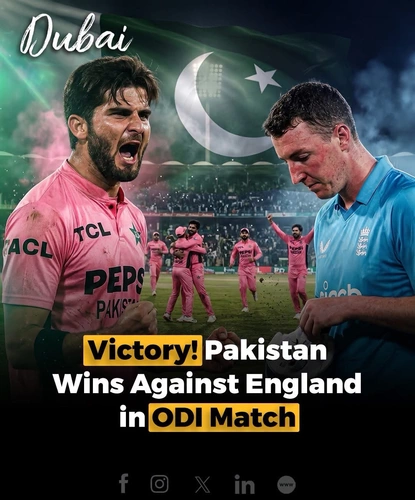 Victory! Pakistan Wins Against England in ODI Match