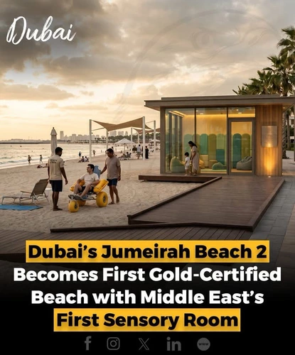 Dubai’s Jumeirah Beach 2 has become the city’s first beach to receive the Gold Accessibility Certification from the World Disability Union, marking a major milestone in inclusive public spaces.