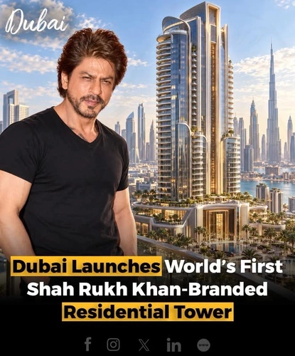 Dubai has introduced the world’s first residential tower branded with the name of Bollywood superstar Shah Rukh Khan. The project brings the actor’s global popularity into Dubai’s property market, which continues to attract international investors and buyers.