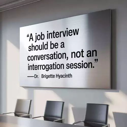 A job interview should be a conversation, not an interrogation session.