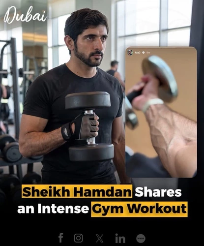 His Highness Sheikh Hamdan bin Mohammed bin Rashid Al Maktoum has shared a glimpse of his intense gym workout on social media. The Dubai Crown Prince is known for his interest in fitness, sports and an active lifestyle.