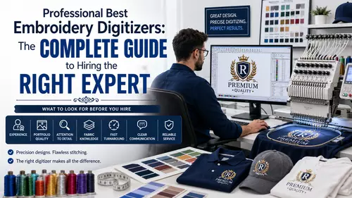 Not all embroidery digitizers deliver the same level of quality. Learn what separates professional best embroidery digitizers from the rest, including technical skills, proper stitch planning, fabric-specific adjustments, and the ability to produce reliable embroidery files for every project.