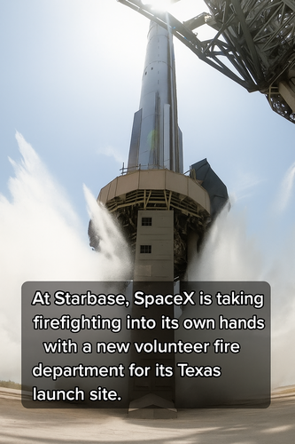 SpaceX is stepping up its safety game — at Starbase, SpaceX is taking firefighting into its own hands by forming a dedicated volunteer fire department. The move gives the company even greater control over emergency response operations at its massive Texas launch and manufacturing hub, known for its ambitious — and often fiery — rocket development tests.