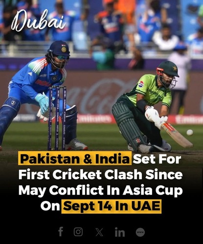 Cricket fans are set for a high-voltage clash as Pakistan and India meet on September 14 in the Asia Cup 2025.
