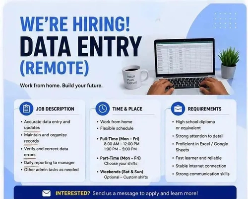 📢 REMOTE WORK OPPORTUNITIES!