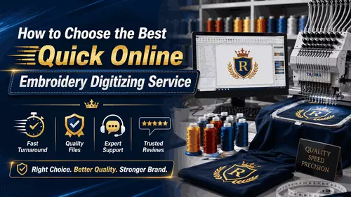 Not all digitizing services deliver the same results. Discover how to choose the best Quick Online Embroidery Digitizing Service by reviewing stitch samples, revision policies, supported file formats, pricing, and experience with different embroidery applications.