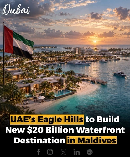 Abu Dhabi-based developer Eagle Hills, chaired by Mohamed Alabbar, has signed an agreement with the Maldives government to develop the Maldives Waterfront and Marina in Ras Malé. The project is planned across multiple phases with an estimated investment of up to $20 billion.