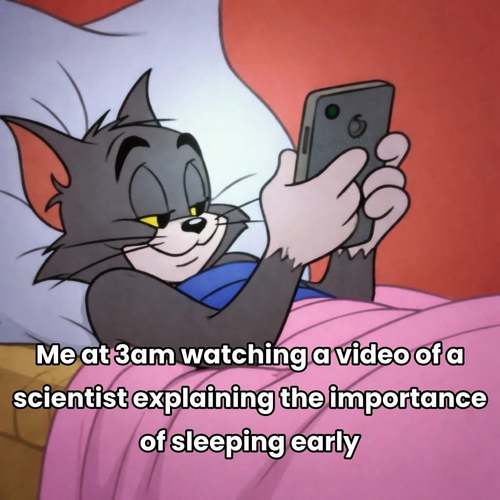 Learning how to fix my life… while ruining my sleep 😌📱
