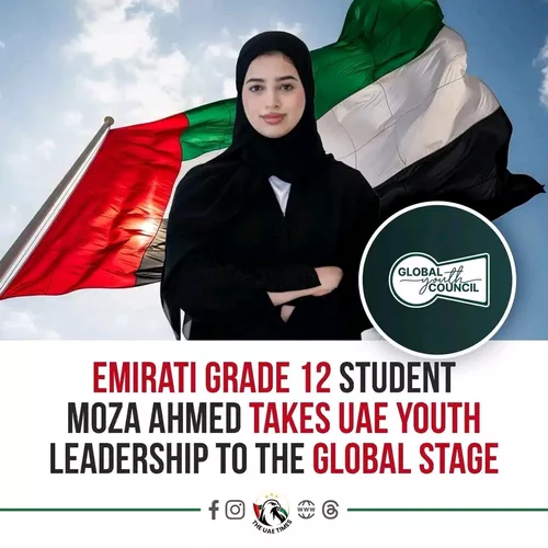 Moza Ahmed, chairperson of Dubai’s first Students Council, has been selected for the inaugural Global Youth Council Fellowship, where she will represent the UAE alongside young people from around the world.