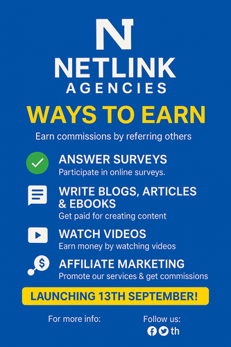 💼 NETLINK AGENCIES: Your Gateway to Earning Online in Kenya and all african countries.