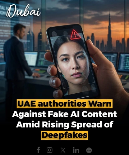 Authorities in the United Arab Emirates have warned the public about the growing spread of fake videos and images created using artificial intelligence.