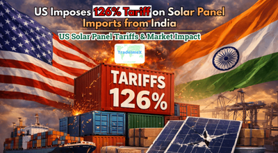 US Imposes 126% Tariff on Solar Panel Imports from India: US Solar Panel Tariffs &amp; Market Impact - Our Blogs - US Trade Data Blogs: Latest Trade Insights