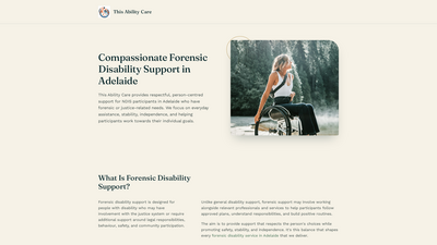NDIS Forensic Support in Adelaide | This Ability Care