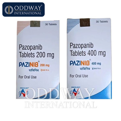 Generic pazopanib cost from India for 400 mg &amp; 200 mg tablets