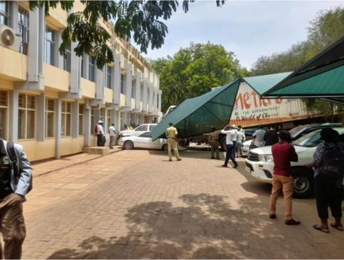 Kakamega: Parked Lorry Rolls And Rams Into County Office