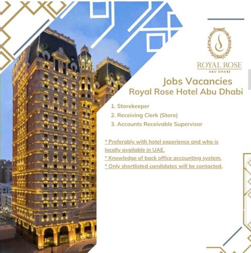 Royal Rose Hotel Vacancies – Work At Abu Dhabi 5 Stars Hotel 2023