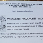 Kiranda Girl’s Primary Hiring Driver