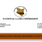 19 Vacancies Open At National Land Commission