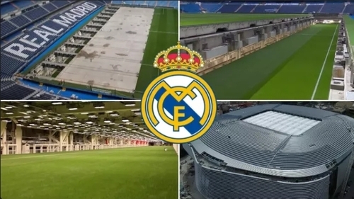 Footage Shows How Real Madrid's New-Look Retractable Pitch Works At The Bernabeu