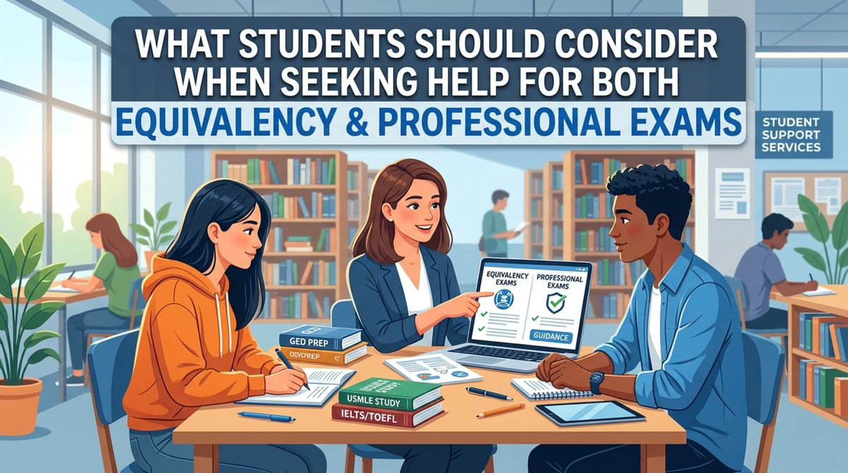 What Students Should Consider When Seeking Help for Both Equivalency and Professional Exams