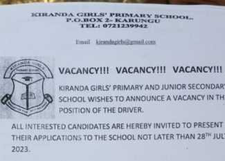 Kiranda Girl’s Primary Hiring Driver