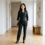 Do Belted Leather Jackets Actually Work on Petite Women?