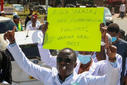 Doctors Hold Protests Outside City Hall Over NHIF