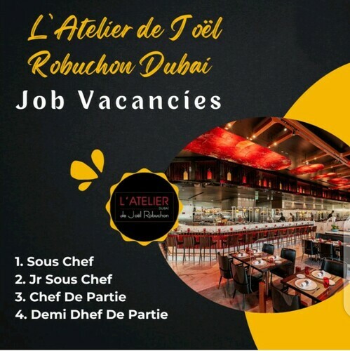 L’Atelier de Joël Robuchon Dubai Job Vacancies 2023 – Unveiling the Opportunities