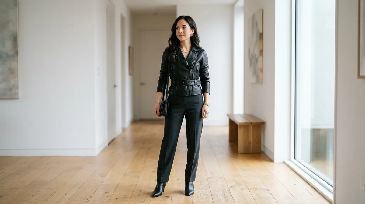Do Belted Leather Jackets Suit on Petite Women?