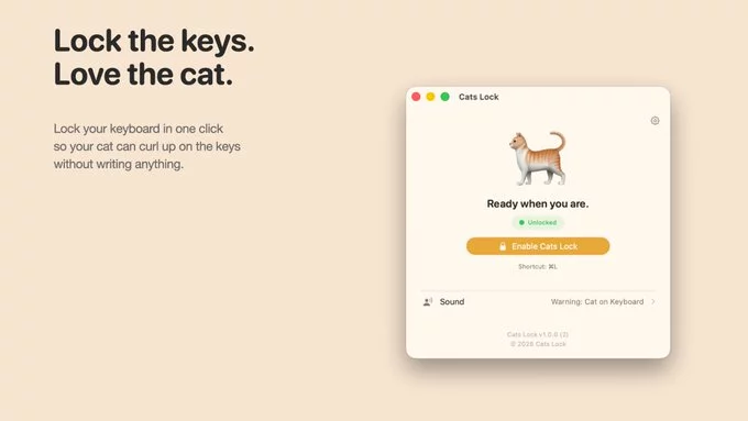 Cats Lock for Mac: Stop Your Cat from Typing Chaos
