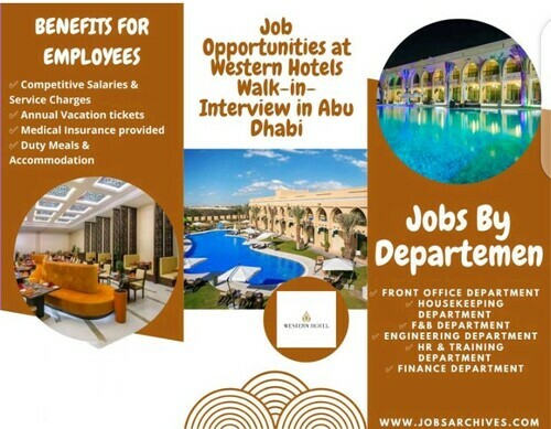 Job Opportunities at Western Hotels Walk-in-Interview in Abu Dhabi 2023