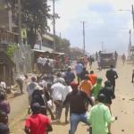 Raila Supporters Stone Police Officers Who Tried To Stop Convoy In Kawangware