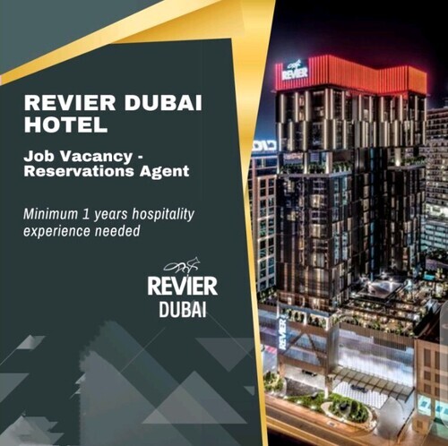 Revier Dubai Hotel Job Vacancy 2023 – Reservations Agent Opportunity!
