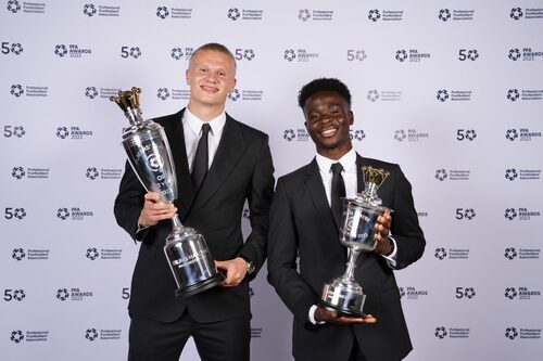 Manchester City Forward Haaland Wins PFA Men’s Player Of The Year Award, Saka Named Young Player Of The Year