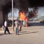 Couple Escapes Death After Their Vehicle Caught Fire In Kisumu