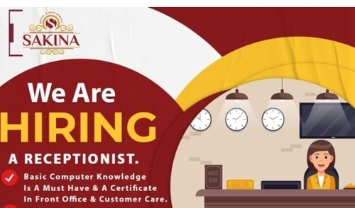 Sakina Hiring Receptionist