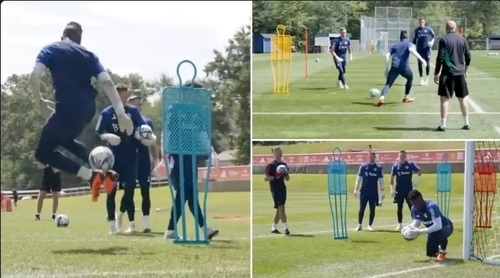 Footage Of Andre Onana Smashing Every Drill In Man Utd Training Has Got Fans Talking