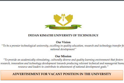 Expression Of Interest For Investors At Dedan Kimathi University Of Technology Science And Technology Park