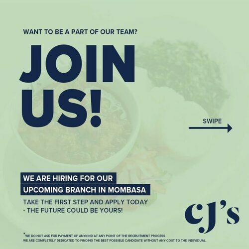 CJ’s Restaurant Hiring In 9 Positions For New Branch