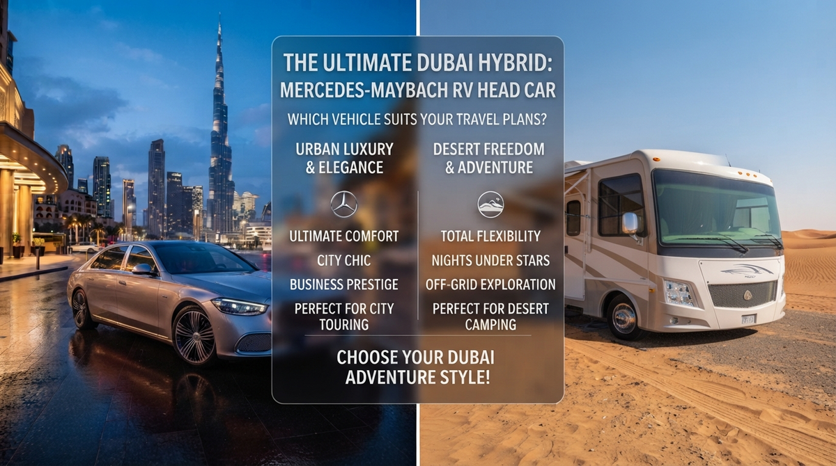 Mercedes or RV Rental in Dubai: Which Vehicle Suits Your Travel Plans?