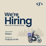 CJ’s Restaurant Hiring Riders